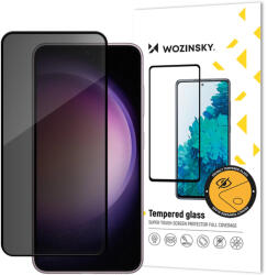 Wozinsky Privacy Glass Samsung Galaxy S24 Plus betekintés védett edzett üvegfólia (tempered glass) 9H keménységű, fekete