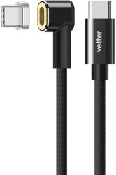 Vetter Cablu de date Vetter, Nylon Braided, USB Type C, Conector magnetic, Black (CAVTUSBCMG87WD)