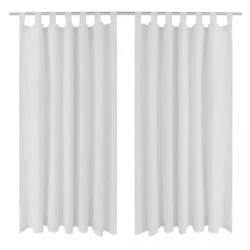 VidaXL Draperii micro-satin cu bride, 140 x 175 cm, alb, 2 buc (130359) - izocor