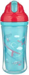 Canpol babies Чаша с двойни страни и силиконова сламка Canpol - Planes, 260 ml (74/052c)