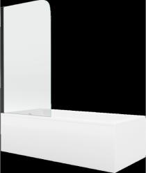 Mexen Cubik 170 x 70 cm-es téglalap alakú kád burkolattal és egyszárnyú paravánnal 70 cm, átlátszó, fekete - 550317070X900701700 (550317070X9007017000)