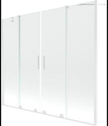 Mexen Velar Duo 2 szárnyas kádparaván mozgatható 180 x 150 cm, Átlátszó, Fehér - 896-180-000-02-20 (896-180-000-02-20)