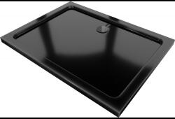 Mexen Flat téglalap alakú slim zuhanytálca 140 x 100 cm, Fekete, szifon Fekete - 40701014B (40701014B)