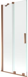 Mexen Velar 2 szárnyas kádparaván mozgatható 85 x 150 cm, Átlátszó, Rózsaszín-arany - 896-085-000-01-60 (896-085-000-01-60)