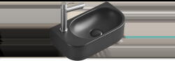 Mexen Viera baloldali munkalapi mosdó 40 x 21 cm, Fekete matt - 21274085L (21274085L)