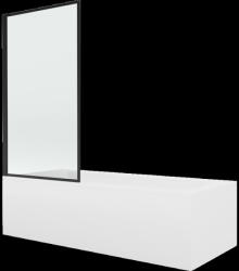 Mexen Vega 170 x 70 cm-es téglalap alakú kád burkolattal és egy 80 cm-es egyszárnyú paravánnal, fekete minta fix - 550117070X930 (550117070X9308007070)