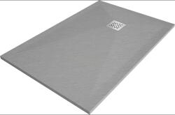 Mexen Stone+ szögletes kompozit zuhanytálca 100 x 90 cm, Szürke-beton - 44619010 (44619010)