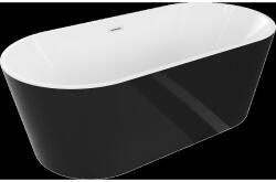 Mexen Luna szabadon álló kád 180 x 80 cm, fehér/fekete, fehér túlfolyó - 52031808075-20 (52031808075-20)