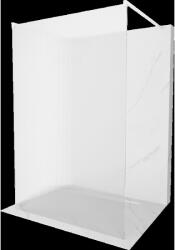Mexen Kioto szabadonálló zuhanyfal 130 x 200 cm, bordázott 8 mm, Fehér - 800-130-002-20-09 (800-130-002-20-09)