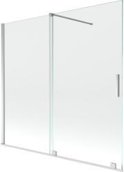 Mexen Velar 2 szárnyas kádparaván mozgatható 170 x 150 cm, Átlátszó, Króm - 896-170-000-01-01 (896-170-000-01-01)