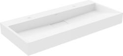 Mexen Ava pultra szerelhető konglomerát mosdókagyló 2 csaplyuk 100 x 46 cm, Fehér - 23011002 (23011002)