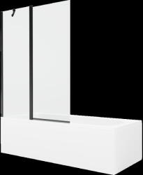Mexen Vega téglalap alakú kád 150 x 70 cm burkolattal és 1 szárnyú paravánnal 120 cm, átlátszó, fekete - 550115070X9412117000 (550115070X9412117000)