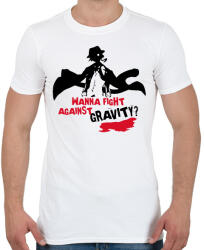 printfashion Bungo Stray Dogs Wanna fight against gravity? - Férfi póló - Fehér (16544873)