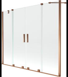 Mexen Velar Duo 2 szárnyas kádparaván mozgatható 180 x 150 cm, Átlátszó, Rózsaszín-arany - 896-180-000-02-60 (896-180-000-02-60)