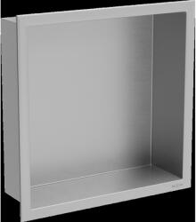 Mexen X-Wall-R fürdőszoba süllyesztett polc kerettel 30 x 30 cm, inox - 1910303010 (1910303010)