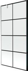Mexen Next 1 szárnyas kádparaván 90 x 150 cm, Fekete minta, Króm - 895-090-000-00-77-01 (895-090-000-00-77-01)