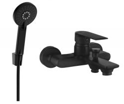 Mexen Royo R40 fürdőkád csaptelep zuhanyteleppel, Fekete - 7223R40-70 (7223R40-70)