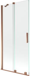 Mexen Velar 2 szárnyas kádparaván mozgatható 90 x 150 cm, Átlátszó, Rózsaszín-arany - 896-090-000-01-60 (896-090-000-01-60)