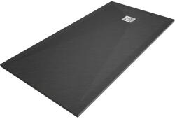 Mexen Stone+ szögletes kompozit zuhanytálca 180 x 90 cm, Antracitszürke - 44719018 (44719018)