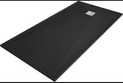 Mexen Stone+ szögletes kompozit zuhanytálca 160 x 80 cm, Fekete - 44708016 (44708016)