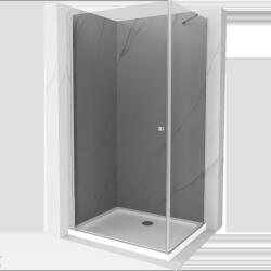 Mexen Pretoria nyílóajtós zuhanykabin 100 x 70 cm, Sötétszürke, Króm + zuhanytálca Flat - 852-100-070-01-40-4010 (852-100-070-01-40-4010)