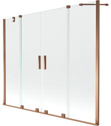 Mexen Velar Duo 2 szárnyas kádparaván mozgatható 200 x 150 cm, Átlátszó, Rózsaszín-arany - 896-200-000-02-60 (896-200-000-02-60)