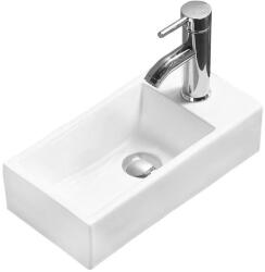 Mexen Inez baloldali munkalapi mosdó 40 x 20 cm, Fehér - 21484000L (21484000L)