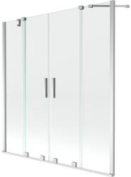 Mexen Velar Duo 2 szárnyas kádparaván mozgatható 150 x 150 cm, Átlátszó, Króm - 896-150-000-02-01 (896-150-000-02-01)