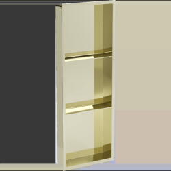 Mexen X-Wall-R fürdőszoba süllyesztett polc kerettel és polccal 90 x 30 cm, Arany - 1950903010S (1950903010S)