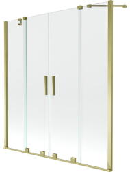 Mexen Velar Duo 2 szárnyas kádparaván mozgatható 150 x 150 cm, Átlátszó, arany - 896-150-000-02-50 (896-150-000-02-50)