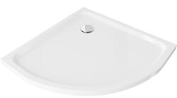 Mexen Flat félkör alakú slim 90 x 90 cm, fehér, króm lefolyó - 41109090 (41109090)