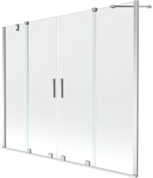 Mexen Velar Duo 2 szárnyas kádparaván mozgatható 200 x 150 cm, Átlátszó, Króm - 896-200-000-02-01 (896-200-000-02-01)