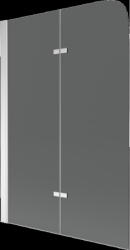 Mexen Felix 2 szárnyas kádparaván 80 x 140 cm, Sötétszürke, Króm - 890-080-002-01-40 (890-080-002-01-40)
