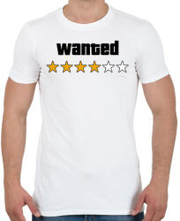 printfashion Wanted Level 4 - Férfi póló - Fehér (16430650)