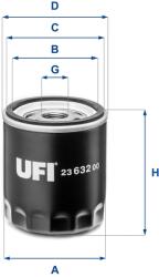 UFI Filtru ulei UFI 23.632. 00 (23.632.00)
