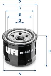 UFI Filtru ulei UFI 23.485. 00 (23.485.00)