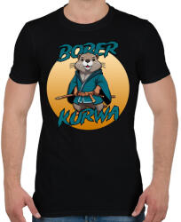printfashion Bober kurwa - Férfi póló - Fekete (16450808)