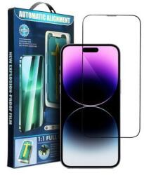 Apple 12 Pro Max 5D Full Glue kijelzővédő üvegfólia + felhelyezést segítő keret fekete