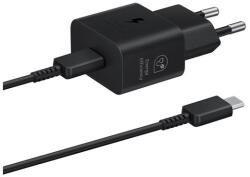 Samsung EP-T2510EBE 25W Type-C fekete hálózati töltő + Type-C kábel (EP-T2510EBE)