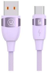 USAMS SJ631USB02 2m USB - Type-C lila adat- és töltőkábel (SJ631USB02)