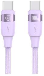 USAMS SJ632USB03 1, 2m 100W Type-C lila adat- és töltőkábel (SJ632USB03)