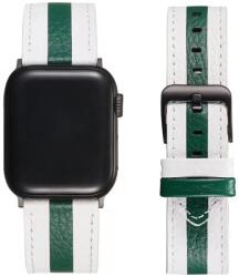 XPRO Apple Watch bőr szíj Fehér / Sötétzöld Apple Watch 42mm (S1-S3) / 44mm / 45mm / 46mm / 49mm készülékhez (128069)