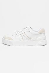 Lacoste Lacoste, Műbőr sneaker nyersbőr részletekkel, Fehér, Törtfehér, 40 (747SFA0055-65T-40)