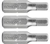 Fortum behajtóhegy Hex 3db S2 acél 4x25mm (4741505)