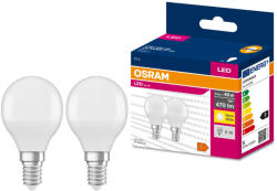 OSRAM E14 LED Value Classic kisgömb 4, 9W, 470 lm, 3000 K, 40 W izzó helyett (2 darabos) (4058075627147)