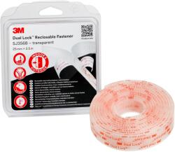 3M Dual-Lock öntapadó tépőzár SJ356B, átlátszó, 25 mm x 2, 5 m bliszter csomagolásban (F8201)