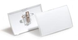 DURABLE Névkitűző, csíptetővel és tűvel, PP, 40x75 mm, DURABLE CLICK FOLD (DB821119)