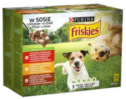 Friskies teljes értékű állateledel felnőtt kutyák számára szószban 12 x 85 g