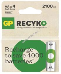 GP Batteries ReCyko Ni-MH akku HR6 (AA), 2100mAh 4db/csomag - A készlet erejéig!