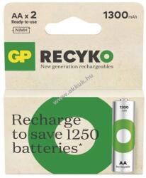 GP Batteries ReCyko Ni-MH akku HR6 (AA), 1300mAh 2db/csomag (B25232)